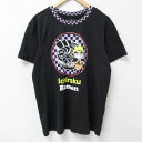 【中古】古着 半袖Tシャツ メンズ アニメ ナルト疾風伝 クルーネック 丸首 黒 ブラック Lサイズ 中古 | 春夏 夏物 夏服 メンズファッション カットソー ティーシャツ ティシャツ メンズTシャツ 半袖Tシャツ 半袖ティーシャツ カジュアルTシャツ おしゃれ カジュア