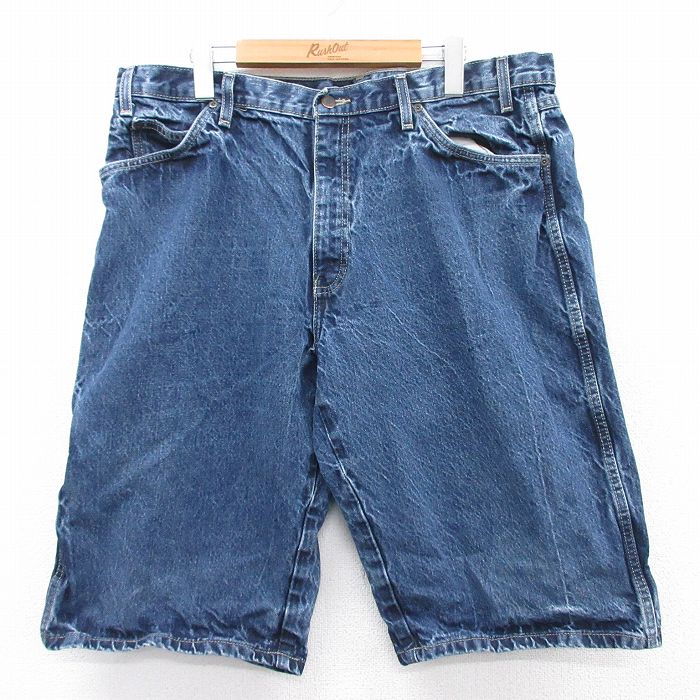 【中古】古着 ディッキーズ Dickies ショートパンツ ショーツ メンズ コットン 紺 ネイビー デニム 【spe】 W38 中古 ボトムス 短パン ショーパン ハーフ | 春夏 春物 春服 夏物 夏服 半ズボン カジュアル メンズファッション ファッション おしゃれ