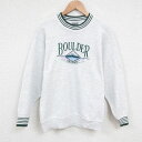 【中古】古着 オニータ ONEITA 長袖スウェット メンズ 90年代 90s コロラド 刺繍 クルーネック 丸首 USA製 アメリカ製 薄グレー 霜降り Mサ...
