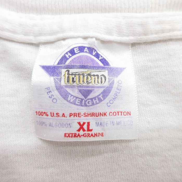 【中古】古着 半袖 ビンテージ ヴィンテージTシャツ メンズ 90年代 90s ビーチ メキシコ 大きいサイズ 2L LL ビッグシルエット ゆったり ビッグサイズ オーバーサイズ コットン クルーネック 丸首 白 ホワイト XLサイズ 中古 | 春夏 夏物 夏服 ヴィンテージTシャ