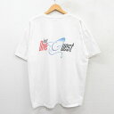 【中古】古着 半袖 ビンテージ ヴィンテージTシャツ メンズ 00年代 00s ディズニー DISNEY Epoot Dive Qest 大きいサイズ 2L LL ビッグシルエット ゆったり ビッグサイズ オーバーサイズ コットン クルーネック 丸首 白 ホワイト XLサイズ 中古 | 春夏 夏物 夏服