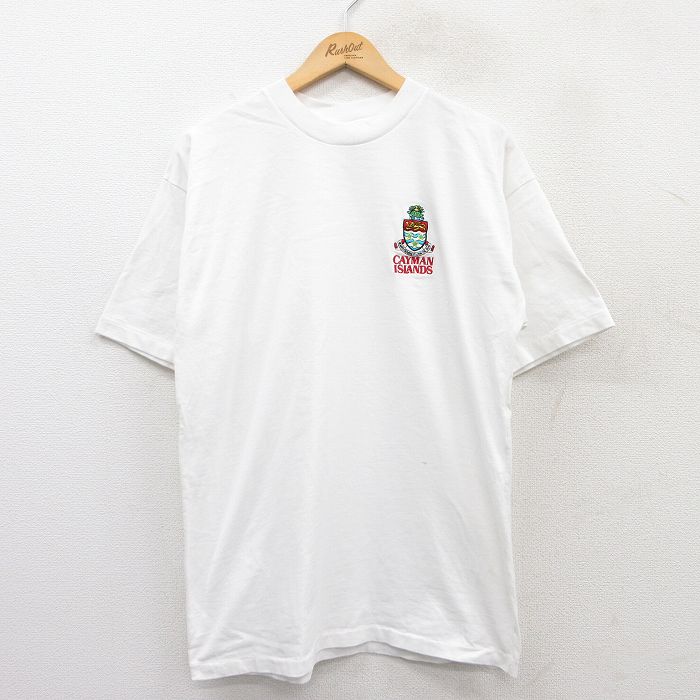 【中古】古着 半袖 ビンテージ ヴィンテージTシャツ メンズ 90年代 90s ケイマン アイランド コットン ..