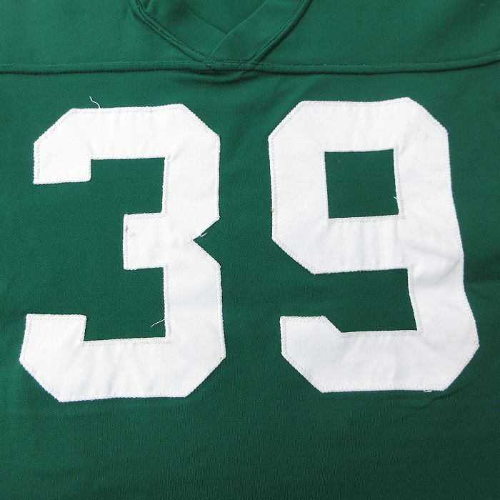 【中古】古着 ウィルソン 7分袖 ビンテージ ヴィンテージ フットボールTシャツ キッズ ボーイズ 子ども服 80年代 80s 39 Vネック USA製 アメリカ製 緑 グリーン | 春夏 春物 春服 秋冬 秋物 秋服 女の子 子ども服 こども服 カジュアル ファッション おしゃれ かわ
