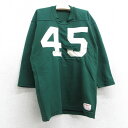 【中古】古着 ウィルソン 7分袖 ビンテージ ヴィンテージ フットボールTシャツ キッズ ボーイズ 子ども服 80年代 80s 45 クルーネック 丸首 USA...