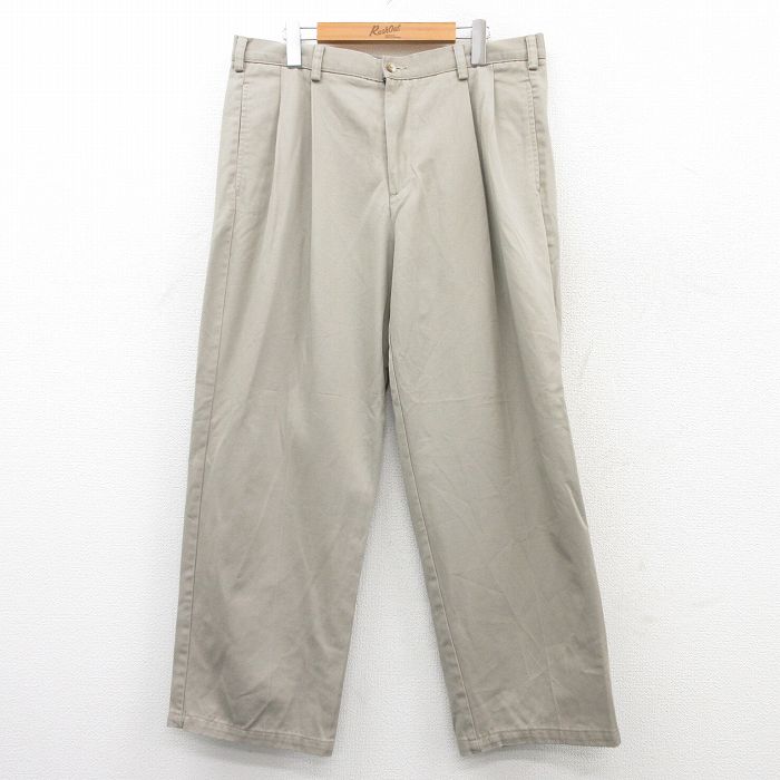 Rakuten - 【中古】古着 IZOD パンツ メンズ ベージュ W35 チノパン カジュアル ストリート アメカジ きれいめ ヴィンテージ レトロ オールド 5OF