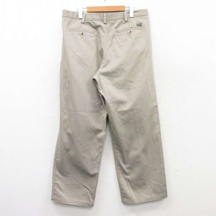 【中古】古着 IZODパンツ メンズ コットン 薄ベージュ カーキ W35 中古 ボトムス ロング | 春夏 春物 春服 秋冬 秋物 秋服 長ズボン カジュアル メンズファッション ファッション おしゃれ 5OF