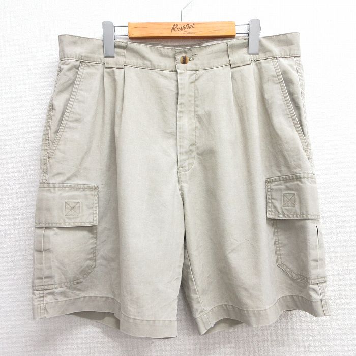 樂天商城 - 【中古】古着 ビューグルボーイ ショート カーゴパンツ ショーツ メンズ 00年代 00s 薄ベージュ カーキ W37 中古 ボトムス 短パン ショーパン | 春夏 春物 春服 夏物 夏服 半ズボン カジュアル メンズファッション ファッション おしゃれ