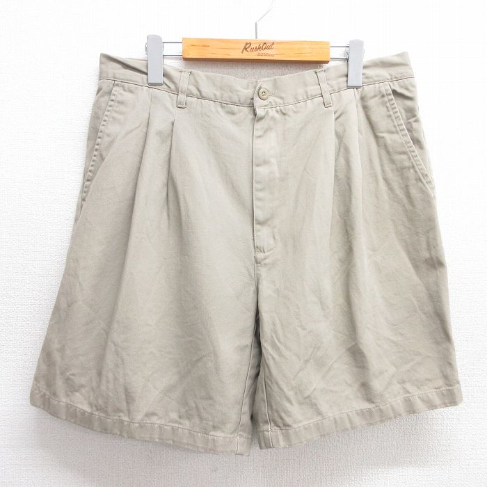 樂天商城 - 【中古】古着 ショートパンツ ショーツ メンズ コットン ベージュ カーキ W35 中古 ボトムス 短パン ショーパン ハーフ | 春夏 春物 春服 夏物 夏服 半ズボン カジュアル メンズファッション ファッション おしゃれ