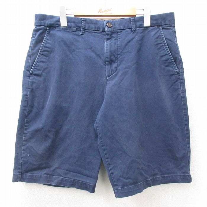 Cotton Pants - 【中古】古着 ギャップ ショートパンツ メンズ W36 紺 ネイビー ショーツ ストレート ストリート カジュアル アメカジ デイリー きれいめ ヴィンテージ レトロ 25jun03