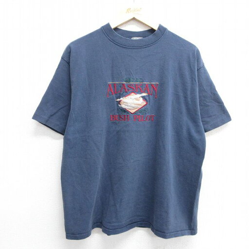 【中古】古着 半袖 ビンテージ ヴィンテージTシャツ メンズ 90年代 90s アラスカ ブッシュ パイロット 刺繍 コットン クルーネック 丸首 USA製 アメリカ製 紺 ネイビー XLサイズ 中古 | 春夏 夏物 夏服 ヴィンテージTシャツ メンズファッション カットソー ティー 【中古】古着 半袖 ビンテージ ヴィンテージTシャツ メンズ 90年代 90s アラスカ ブッシュ パイロット 刺繍 コットン クルーネック 丸首 USA製 アメリカ製 紺 ネイビー XLサイズ 中古 | 春夏 夏物 夏服 ヴィンテージTシャツ メンズファッション カットソー ティー