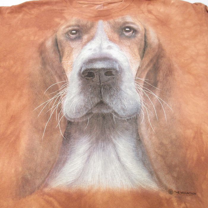 【中古】古着 半袖Tシャツ メンズ 犬 大きいサイズ 2L LL ビッグシルエット ゆったり ビッグサイズ オーバーサイズ コットン クルーネック 丸首 茶他 ブラウン タイダイ XLサイズ 中古 | 春夏 夏物 夏服 メンズファッション カットソー ティーシャツ ティシャツ