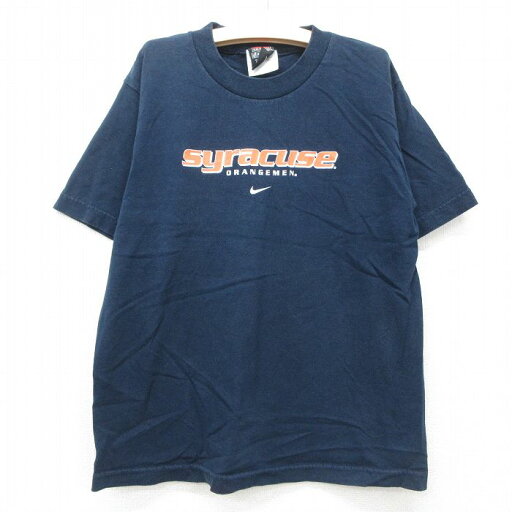 【中古】古着 ナイキ NIKE 半袖 ビンテージ ヴィンテージTシャツ キッズ ボーイズ 子供服 00年代 00s シラキュース コットン クルーネック 丸首 紺 ネイビー | 春夏 春物 春服 秋冬 秋物 秋服 女の子 子ども服 こども服 カジュアル ファッション おしゃれ かわい 【中古】古着 ナイキ NIKE 半袖 ビンテージ ヴィンテージTシャツ キッズ ボーイズ 子供服 00年代 00s シラキュース コットン クルーネック 丸首 紺 ネイビー | 春夏 春物 春服 秋冬 秋物 秋服 女の子 子ども服 こども服 カジュアル ファッション おしゃれ かわい