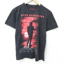 【中古】古着 半袖Tシャツ メンズ ドラマ ストレンジャーシングス コットン クルーネック 丸首 黒 ブラック Mサイズ 中古 | 春夏 夏物 夏服 メンズファッション カットソー ティーシャツ ティシャツ メンズTシャツ 半袖Tシャツ 半袖ティーシャツ カジュアルTシャ