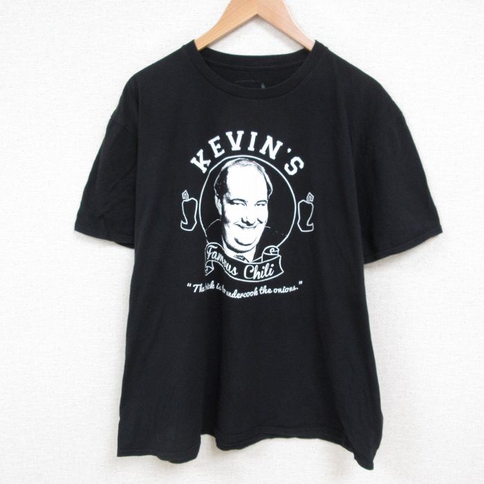 【中古】古着 半袖Tシャツ メンズ ドラマ ジオフィス 大きいサイズ 2L LL ビッグシルエット ゆったり ビッグサイズ オーバーサイズ コットン クルーネック 丸首 黒 ブラック XLサイズ 中古 | 春夏 夏物 夏服 メンズファッション カットソー ティーシャツ ティシャ