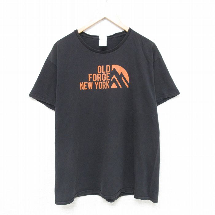乐天商城 - 【中古】古着 半袖Tシャツ メンズ XLサイズ 黒 コットン クルーネック カジュアル トップス ストリート アメカジ きれいめ ヴィンテージ レトロ オールド 25jun09 5OF