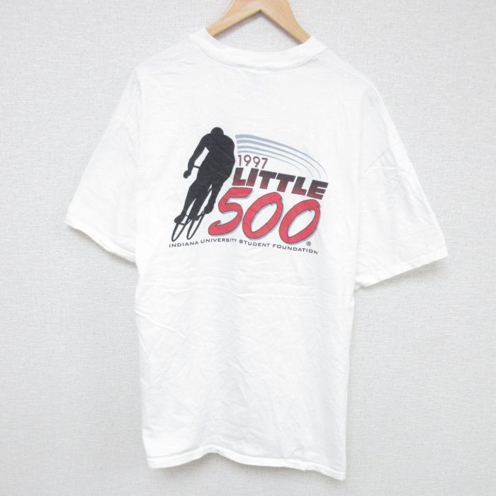 【中古】古着 ヘインズ Hanes 半袖 ビンテージ ヴィンテージTシャツ メンズ 90年代 90s LITTLE 大きいサイズ 2L LL ビッグシルエット ゆったり ビッグサイズ オーバーサイズ コットン クルーネック 丸首 白 ホワイト XLサイズ 中古 | 春夏 夏物 夏服 ヴィンテージ(4.0)
