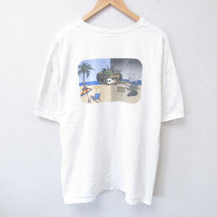 乐天商城 - 【中古】古着 ヘインズ Hanes 半袖 ビンテージ ヴィンテージTシャツ メンズ 00年代 00s サマー 大きいサイズ 2L LL ビッグシルエット ゆったり ビッグサイズ オーバーサイズ コットン クルーネック 丸首 白 ホワイト XLサイズ 中古 | 春夏 夏物 夏服 ヴィンテージ