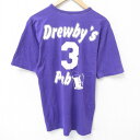 【中古】古着 半袖 ビンテージ ヴィンテージTシャツ メンズ 00年代 00s ビール ヘンリーネック 紫 パープル Mサイズ 中古 | 春夏 夏物 夏服 ヴィンテージTシャツ メンズファッション カットソー ティーシャツ ティシャツ メンズTシャツ 半袖Tシャツ 半袖ティーシ