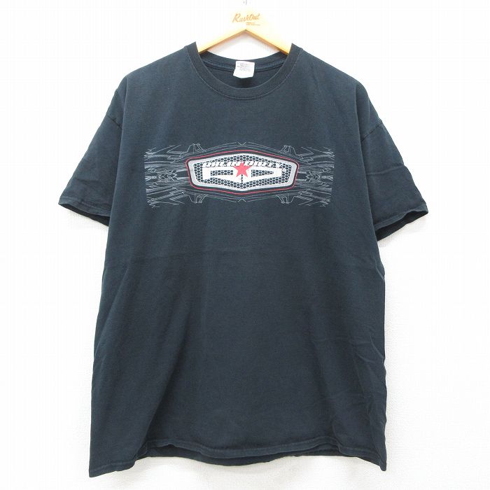 【中古】古着 半袖 ビンテージ ヴィンテージTシャツ メンズ 00年代 00s RACIN DIRTY コットン クルーネック 丸首 黒 ブラック XLサイズ 中古 | 春夏 夏物 夏服 メンズファッション カットソー ティーシャツ ティシャツ メンズTシャツ 半袖Tシャツ 半袖ティーシャ