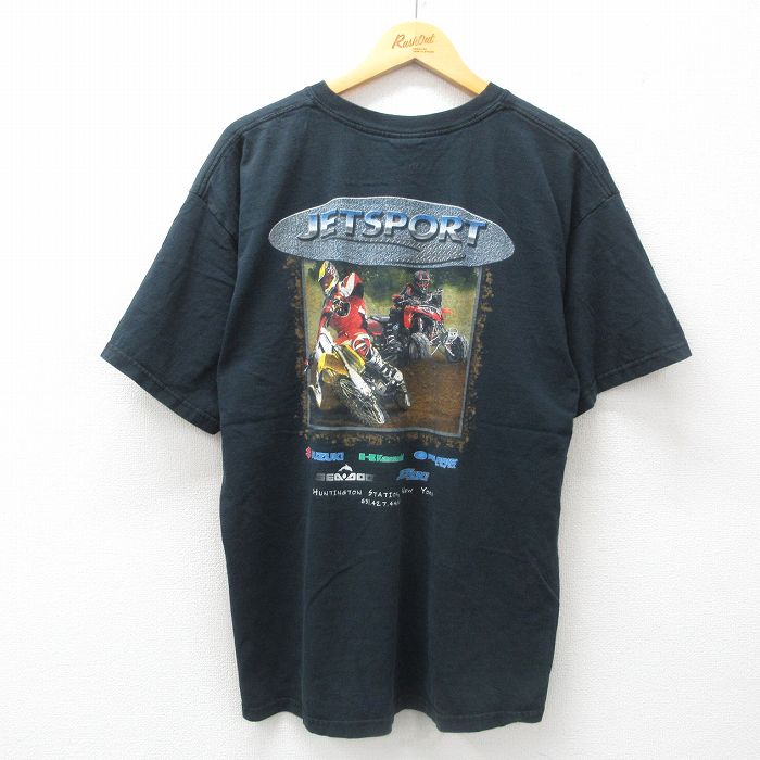 Rakuten - 【中古】古着 00s 半袖Tシャツ メンズ 00年代 ブラック XLサイズ JETSPORT ストリート アメカジ カジュアル きれいめ ヴィンテージ レトロ オールド 5OF