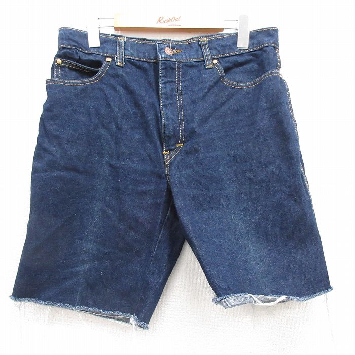 乐天商城 - 【中古】古着 SASON ショートパンツ ショーツ メンズ 紺 ネイビー デニム W32 中古 ボトムス 短パン ショーパン ハーフ | 春夏 春物 春服 夏物 夏服 半ズボン カジュアル メンズファッション ファッション おしゃれ