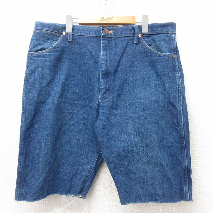 Cotton Pants - 【中古】古着 ラングラー ショートパンツ メンズ W40 ネイビー Wrangler デニム ハーフパンツ コットン カジュアル アメカジ ストリート ヴィンテージ きれいめ レトロ