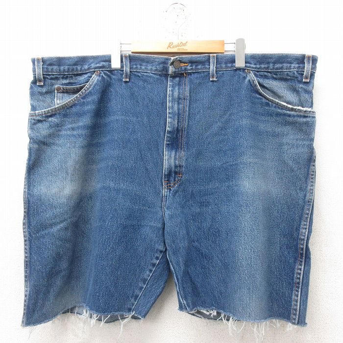 【中古】古着 ディッキーズ Dickies ショートパンツ ショーツ メンズ 大きいサイズ ゆったり オーバーサイズ 紺 ネイビー デニム W45 中古 ボトムス 短パン ショーパン ハーフ | 春夏 春物 春服 夏物 夏服 半ズボン カジュアル メンズファッション ファッション