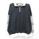 【中古】古着 長袖 ビンテージ ヴィンテージ ハーフジップ トップス キッズ ボーイズ 子供服 90年代 90s 襟付き USA製 アメリカ製 黒他 ブラック | 春夏 春物 春服 秋冬 秋物 秋服 女の子 子ども服 こども服 カジュアル ファッション おしゃれ かわいい