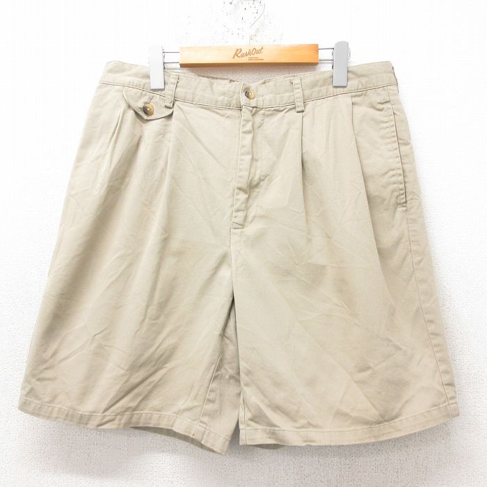 乐天商城 - 【中古】古着 ノーティカ 90s ショートパンツ メンズ ベージュ W35 ハーフパンツ アメカジ ストリート カジュアル きれいめ ヴィンテージ レトロ オールド