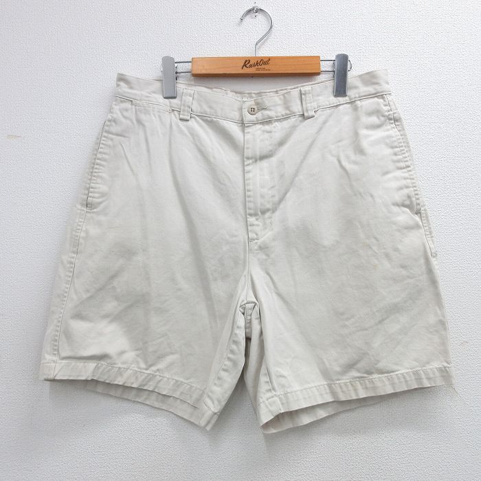 【中古】古着 ギャップ 00s ショートパンツ メンズ W36 薄ベージュ GAP コットン アメカジ ストリート カジュアル ヴィンテージ レトロ きれいめ オールド 25jun16