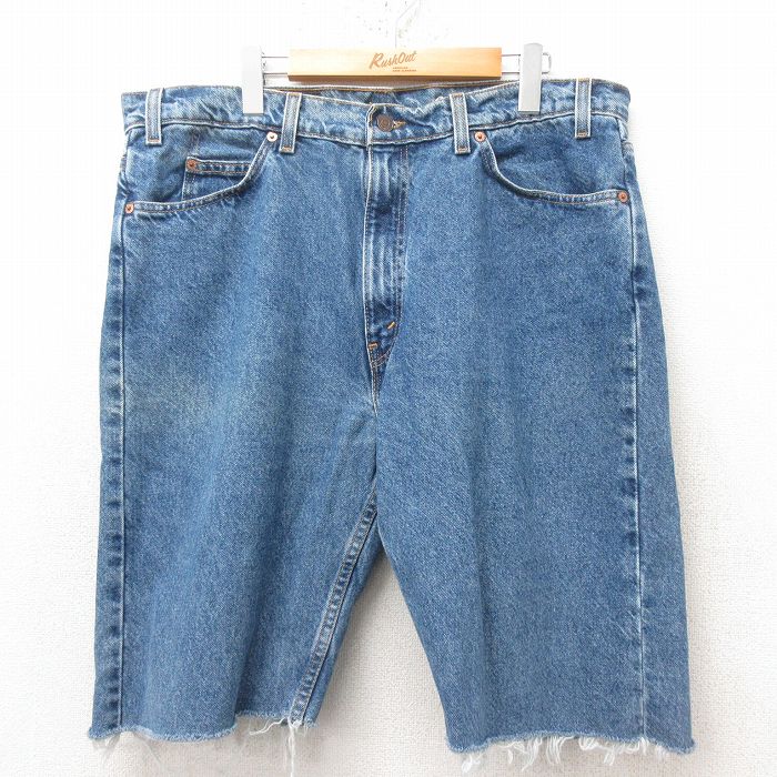 【中古】古着 リーバイス 00s ショートパンツ メンズ デニム ネイビー Levis 505 W39 コットン ハーフパンツ カジュアル アメカジ ストリート きれいめ ヴィンテージ