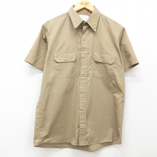 【中古】古着 半袖 ワークシャツ メンズ 80年代 80s ベージュ カーキ XLサイズ 中古 トップス | 春夏 春物 春服 夏物 夏服 カジュアルシャツ メンズファッション 半袖シャツ おしゃれ カジュアル 【中古】古着 半袖 ワークシャツ メンズ 80年代 80s ベージュ カーキ XLサイズ 中古 トップス | 春夏 春物 春服 夏物 夏服 カジュアルシャツ メンズファッション 半袖シャツ おしゃれ カジュアル