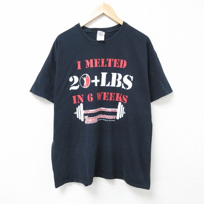 乐天商城 - 【中古】古着 半袖 ビンテージ ヴィンテージTシャツ メンズ 00年代 00s 20LBS コットン クルーネック 丸首 黒 ブラック XLサイズ 中古 | 春夏 夏物 夏服 ヴィンテージTシャツ メンズファッション カットソー ティーシャツ ティシャツ メンズTシャツ 半袖Tシャツ