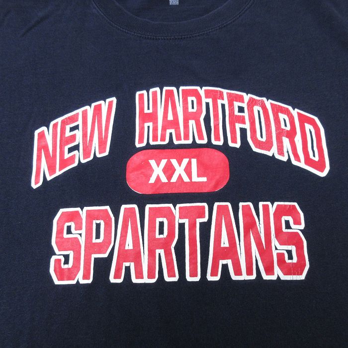 【中古】古着 チャンピオン champion 半袖 ブランドTシャツ メンズ スパルタンズ コットン クルーネック 丸首 紺 ネイビー XLサイズ 中古 | 春夏 夏物 夏服 メンズファッション カットソー ティーシャツ ティシャツ メンズTシャツ 半袖Tシャツ 半袖ティーシャツ