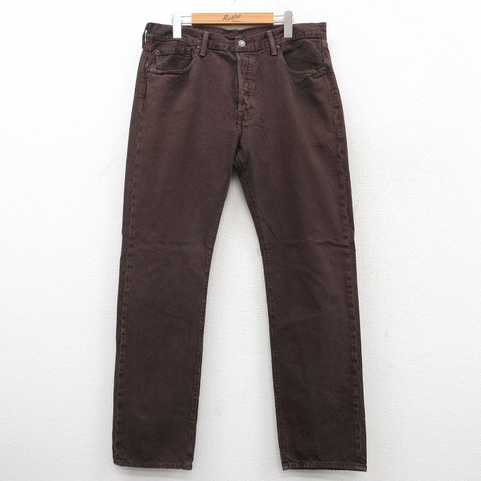 【中古】古着 ジーンズ Levis リーバイス 501 メンズ コットン 茶 ブラウン デニム W36 中古 ボトムス ジーパン Gパン ロングパンツ | 春夏 春物 春服 秋冬 秋物 秋服 長ズボン カジュアル メンズファッション ファッション おしゃれ