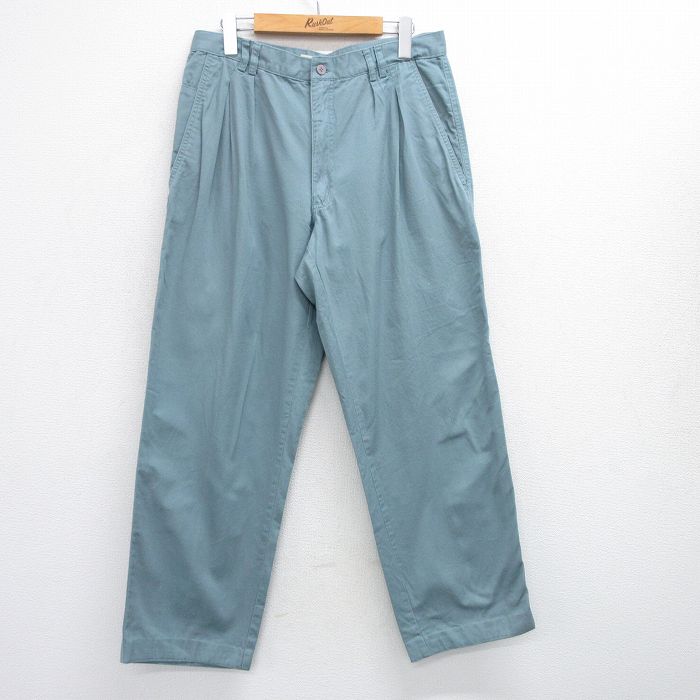 【中古】古着 HAGGARパンツ メンズ コットン 薄紺 ネイビー W32 中古 ボトムス ロング | 春夏 春物 春服 秋冬 秋物 秋服 長ズボン カジュアル メンズファッション ファッション おしゃれ