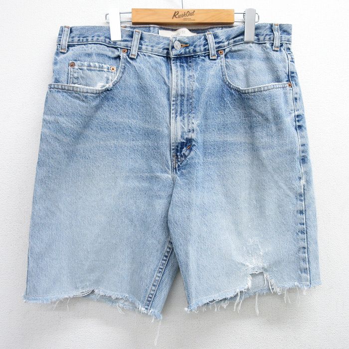 【中古】古着 ギャップ GAP ショートパンツ ショーツ メンズ 00年代 00s ヒゲ コットン 紺 ネイビー デニム W38 中古 ボトムス 短パン ショーパン ハーフ | 春夏 春物 春服 夏物 夏服 半ズボン カジュアル メンズファッション ファッション おしゃれ