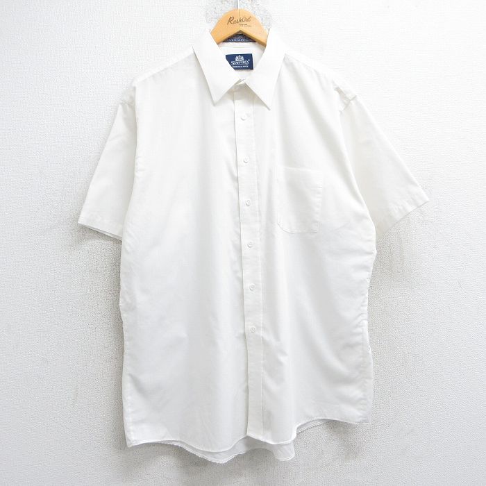 乐天商城 - 【中古】古着 90s 半袖シャツ メンズ ホワイト XLサイズ 90年代 ヴィンテージ カジュアル ストリート アメカジ きれいめ レトロ オールド