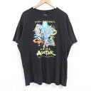【中古】古着 半袖Tシャツ メンズ アニメ ニコロデオン アバター 伝説の少年アン クルーネック 丸首 黒 ブラック XLサイズ 中古 | 春夏 夏物 夏服 メンズファッション カットソー ティーシャツ ティシャツ メンズTシャツ 半袖Tシャツ 半袖ティーシャツ カジュアル