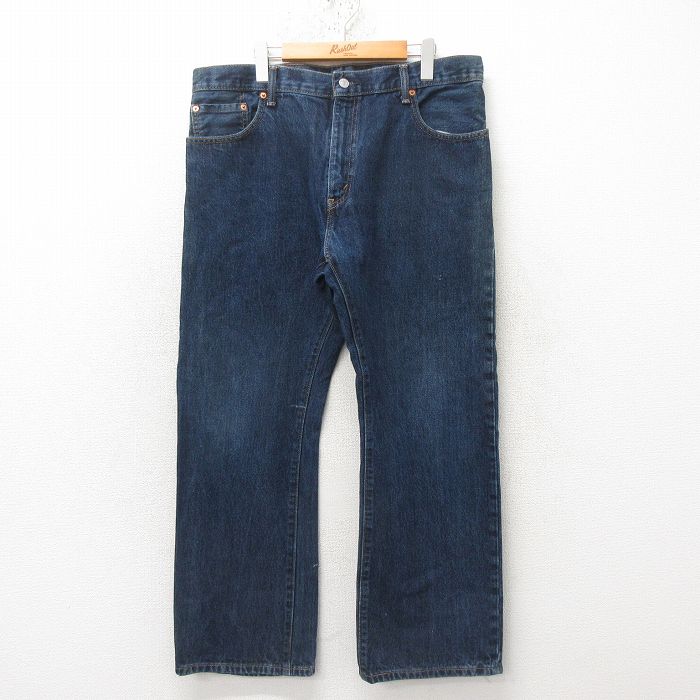 【中古】古着 ジーンズ Levis リーバイス 517 メンズ ブーツカット コットン 紺 ネイビー デニム W38 中古 ボトムス ジーパン Gパン ロングパンツ | 春夏 春物 春服 秋冬 秋物 秋服 長ズボン カジュアル メンズファッション ファッション おしゃれ
