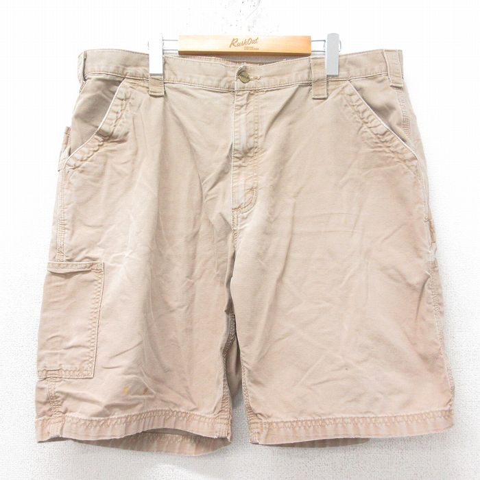 Cotton Pants - 【中古】古着 カーハート ショートペインターパンツ メンズ W40 ベージュ Carhartt コットン ボトムス ショーツ カジュアル アメカジ ストリート きれいめ ヴィンテージ