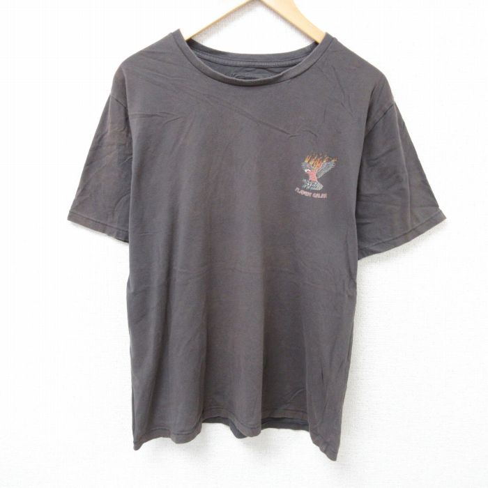 【中古】古着 鳥プリント 半袖Tシャツ メンズ XLサイズ 濃グレー コットン クルーネック アメカジ ストリート カジュアル きれいめ ヴィンテージ レトロ オールド 25jun19 5OF rushout-10714884 古着屋RushOut サンプル画像2