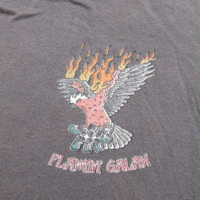 【中古】古着 鳥プリント 半袖Tシャツ メンズ XLサイズ 濃グレー コットン クルーネック アメカジ ストリート カジュアル きれいめ ヴィンテージ レトロ オールド 25jun19 5OF rushout-10714884 古着屋RushOut サンプル画像3