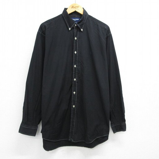 【中古】古着 ラルフローレン Ralph Lauren 長袖 ブランドシャツ メンズ 90年代 90s ゴルフ ワンポイントロゴ TILDEN 大きいサイズ 2L LL ビッグシルエット ゆったり ビッグサイズ オーバーサイズ ロング丈 コットン ボタンダウン 黒 ブラック チェック XLサイズ 【中古】古着 ラルフローレン Ralph Lauren 長袖 ブランドシャツ メンズ 90年代 90s ゴルフ ワンポイントロゴ TILDEN 大きいサイズ 2L LL ビッグシルエット ゆったり ビッグサイズ オーバーサイズ ロング丈 コットン ボタンダウン 黒 ブラック チェック XLサイズ
