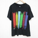 【中古】古着 半袖Tシャツ メンズ マーベル スパイダーマン 大きいサイズ 2L LL ビッグシルエット ゆったり ビッグサイズ オーバーサイズ クルーネック 丸首 黒 ブラック XLサイズ 中古 | 春夏 夏物 夏服 メンズファッション カットソー ティーシャツ ティシャツ