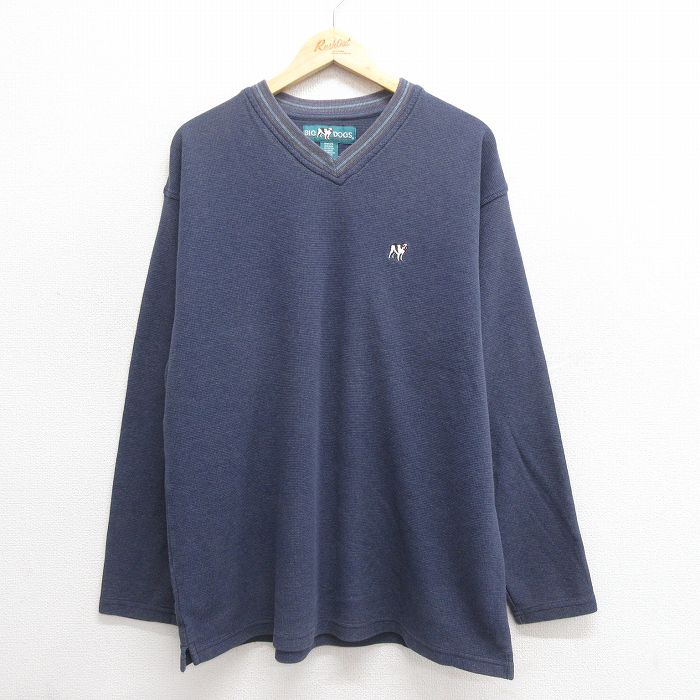 乐天商城 - 【中古】古着 ビッグドッグス 00s 長袖Tシャツ メンズ ネイビー XLサイズ ワンポイントロゴ アメカジ ストリート カジュアル きれいめ ヴィンテージ レトロ オールド