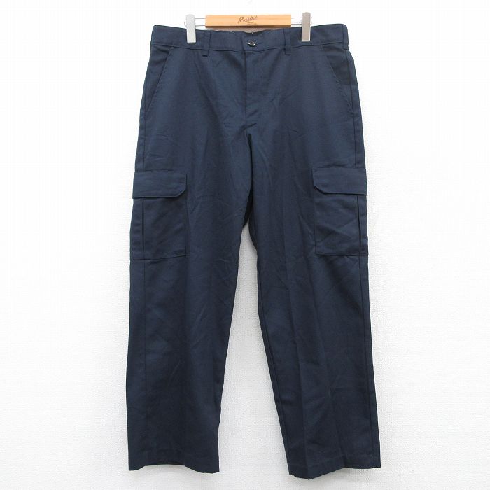 【中古】古着 レッドキャップ カーゴ ワークパンツ メンズ 紺 ネイビー W37 中古 ボトムス ロング | 春夏 春物 春服 秋冬 秋物 秋服 長ズボン カジュアル メンズファッション ファッション おしゃれ