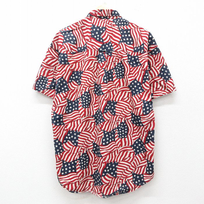 【中古】古着 ラルフローレン 90s チャップス 半袖シャツ メンズ 赤 レッド Ralph ...