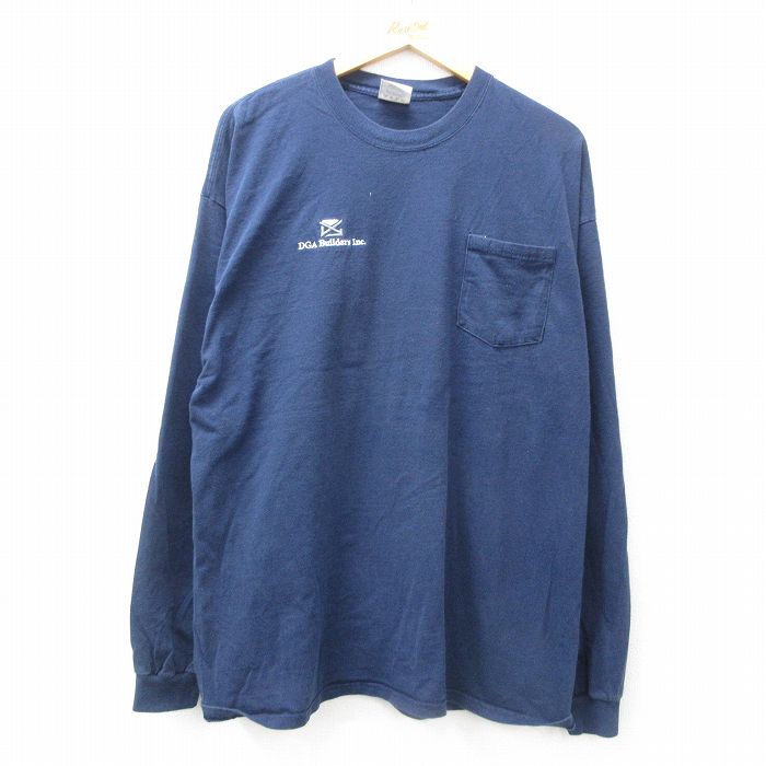 Rakuten - 【中古】古着 DGA 00s 長袖Tシャツ メンズ ネイビー XLサイズ 胸ポケット 00年代 ストリート アメカジ カジュアル きれいめ ヴィンテージ レトロ オールド 5OF