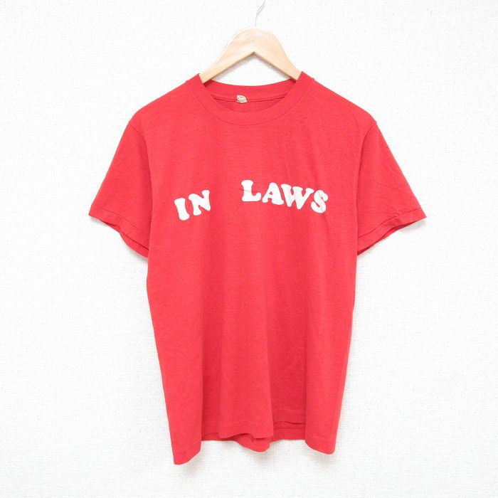 樂天商城 - 【中古】古着 スクリーンスターズ 半袖 ビンテージ ヴィンテージTシャツ メンズ 80年代 80s IN クルーネック 丸首 USA製 アメリカ製 赤 レッド Mサイズ 中古 | 春夏 夏物 夏服 ヴィンテージTシャツ メンズファッション カットソー ティーシャツ ティシャツ メンズ